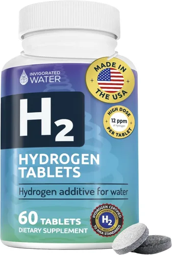 Miniatura 10 de Comprimidos de agua de hidrógeno Invigorated Water con magnesio - 12 PPM de hidrógeno molecular H2 para agua potable - Apoya la energía, el cerebro