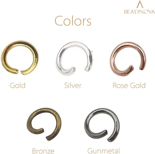Miniatura 4 de BEADNOVA Anillos de salto negros de 0.157 in para hacer joyas, anillos abiertos para llaveros y reparación de collares (300 unidades)