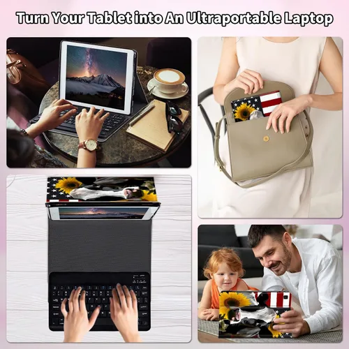 Miniatura 7 de Funda para Samsung Galaxy Tab S6 Lite 2022/2020 Teclado inalámbrico desmontable y cubierta de cuero PU Funda protectora para Samsung Galaxy Tab S6