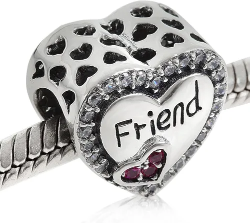 Miniatura 3 de Abalorio de plata de ley 925 con forma de corazón para pulsera Pandora