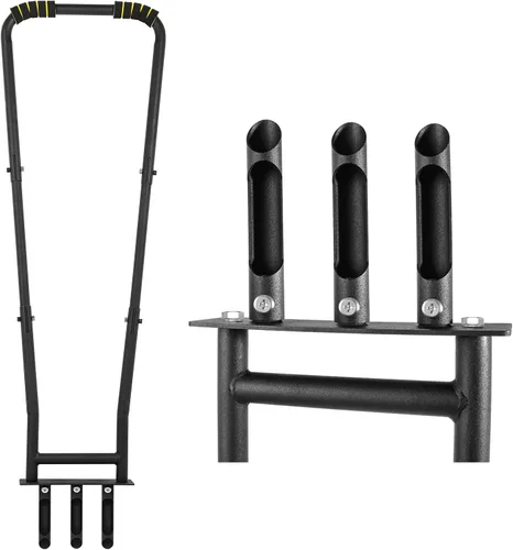 Herramienta aireadora manual para césped con 3 dientes huecos reemplazables, mango antideslizante en forma de U y pedal para aireación de jardín y