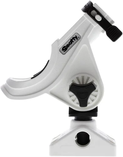 Miniatura 3 de Scotty #280-WH Baitcaster/Spinning Rod Holder w/#241 Montaje en cubierta lateral (blanco)