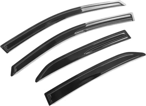Miniatura 2 de Visor para ventana compatible con Toyota Corolla 2009-2013, protector de aire para deflector de viento de acrílico ahumado y semitransparente contra