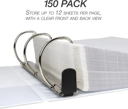 Miniatura 8 de Samsill Protectores de hojas ultra transparentes, paquete de 150 unidades, protectores de página de 8.5 x 11 pulgadas para carpeta de 3 anillas