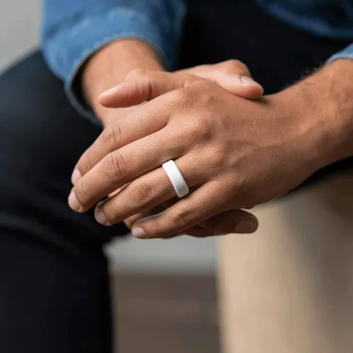 Miniatura 3 de Enso Rings - Clásico anillo de boda de silicona Hipoalergénico, unisex y cómodo para el estilo de vida activo 516 de pulgada de ancho, 564