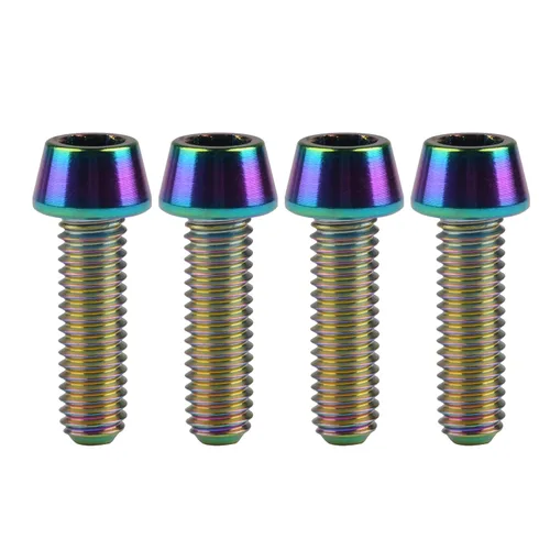 Miniatura 21 de Titanio Ti M6 x 10 16 18 20 25 30 35 40 45 50 55 60 2.559 in Allen - Tornillos hexagonales de 2.559 in, tornillos cónicos, paquete de 4