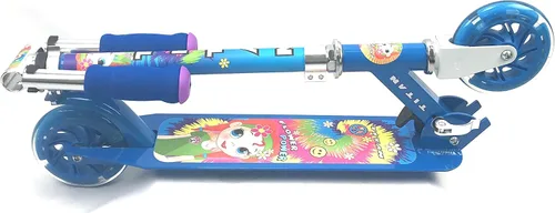 Miniatura 5 de Titan Flower Power Princess - Patinete plegable de aluminio para niñas con ruedas con luz LED (edad 5 + años), color azul Patinete Princesa Azul