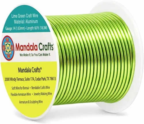 Miniatura 97 de Mandala Crafts - Alambre de aluminio anodizado de 8 calibre para hacer joyas - 9.75 m de alambre flexible negro colorido - Flexible para bonsái