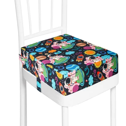 Miniatura 13 de Asiento elevador para niños pequeños para silla de cocina, mesa de comedor, lavable, grueso, resistente, silla elevadora portátil para niños Multi