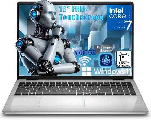 Dell Computadora portátil 16, procesador Intel Core 7 150U, pantalla táctil FHD+ IPS de 16 pulgadas, pantalla antirreflejo, 32 GB DDR5 RAM, 1 TB