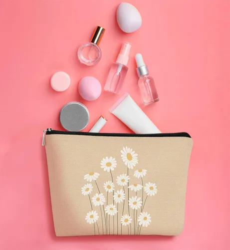 Miniatura 3 de Bolsa de maquillaje floral, bolsa de cosméticos de flores, bolsa de maquillaje estética, bolsa de maquillaje pequeña, bolsa de maquillaje para flor