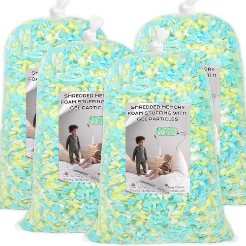 Relleno de saco de frijoles Garifon, 9.1 kg de relleno de espuma viscoelástica triturada, relleno para silla de saco de frijoles, relleno de saco de