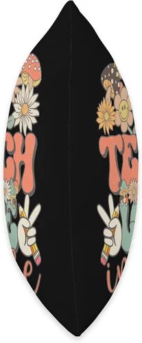 Miniatura 2 de Groovy Hippie Teacher Gifts First Day Of School Teach Love Inspire - Cojín retro Groovy Daisy para profesor, 16 x 16 pulgadas, multicolor