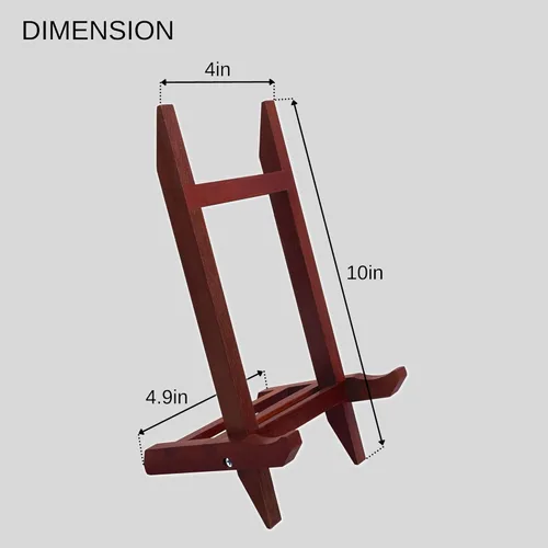 Miniatura 4 de Soporte de caballete de mesa de 9 pulgadas Soporte pequeño de caballete de exhibición de lienzo - Nogal Pinturas en lienzo, artes