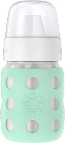 Miniatura 10 de Lifefactory Biberón de cuello ancho aislado al vacío de acero inoxidable de 8 onzas con pezón para sorber, melón, LS2251WCA4 Cantaloupe