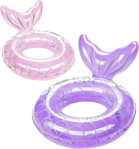 Miniatura 7 de HeySplash Pool Floats Kids, Inflatable Swimming Ring Swim Tube Floaties, Summer Water Fun Beach Party Swimming Pool Toys for Kids Children Water