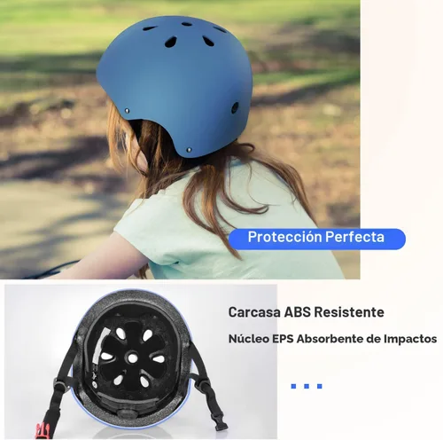 Miniatura 3 de Besttravel Casco para niños, casco ajustable para niños pequeños de 3 a 8 años de edad, para niños y niñas, seguridad multideportivo Azul