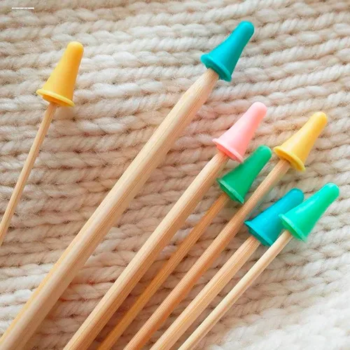 Miniatura 4 de 100 protectores de puntos de agujas de tejer, tapones de punta de aguja de silicona para principiantes, tejer, manualidades, bricolaje