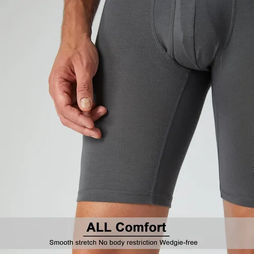 Miniatura 3 de Natural Feelings Calzoncillos tipo bóxer de modal para hombre, 9 pulgadas, de pierna larga, paquete