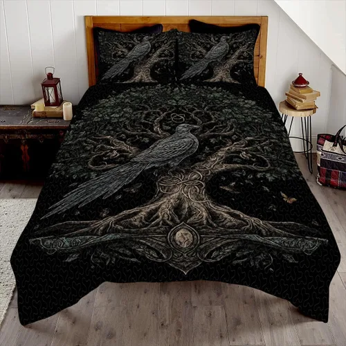 Miniatura 6 de Raven - Juego de ropa de cama vikinga, juego de edredón individual, suave y transpirable para hombres