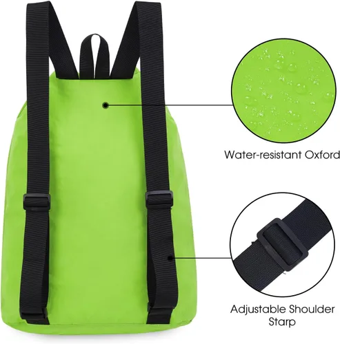 Miniatura 5 de WANDF Bolsa de Natación Mochila de Malla con Cordón Mochila de Playa para Natación, Gimnasio y Equipo de Entrenamiento Verde Fluorescente