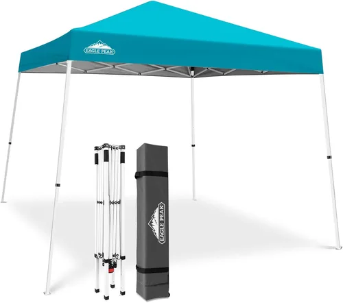 Miniatura 49 de Eagle Peak - Pérgola plegable (10.0 x 10.0 pies), patas inclinadas, de tela, para exteriores, fácil de montar, Negro