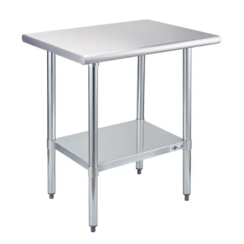 Miniatura 10 de Profeeshaw mesa de trabajo, de uso comercial, de acero inoxidable NSF con protector contra salpicaduras y estante inferior, para cocina, restaurante