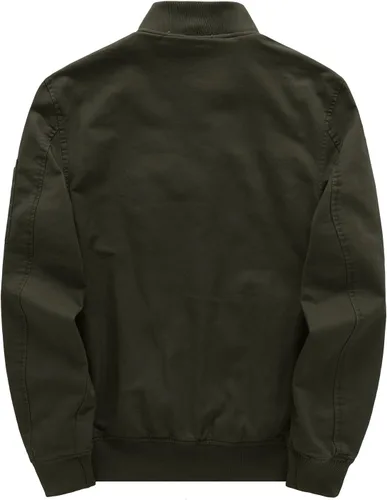 Miniatura 2 de WenVen Chaqueta bomber de algodón ligero para hombre, rompevientos militar casual