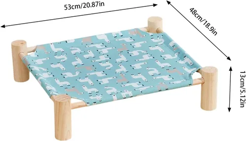 Miniatura 2 de Dog Hammock - Cat Hammock Bed Wooden Elevated Dog Bed, Stable Removable Sleeping Cot, Quick to Install Pet Cot for Home Living Room Apartment Dorm