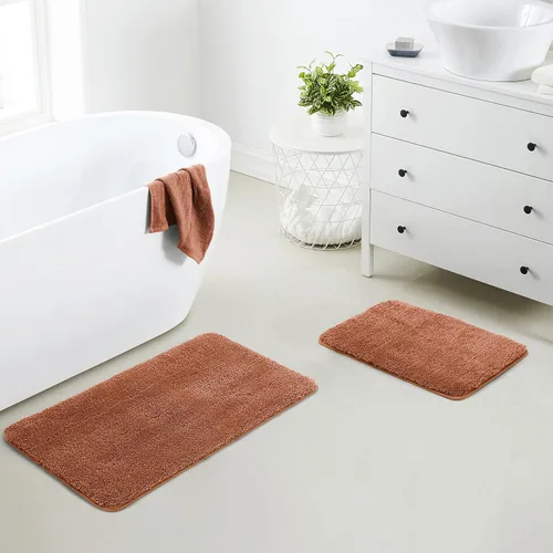 Miniatura 67 de YHF - Alfombras de baño de 20 x 32 pulgadas, extra gruesas y suaves, de microfibra peluda, lavables a máquina, alfombras de baño absorbentes, tapete