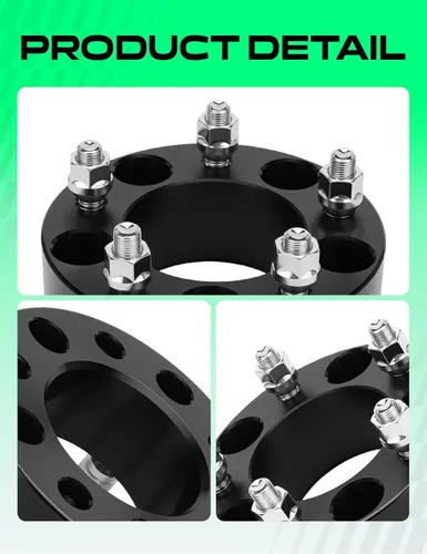 Miniatura 8 de YHTAUTO Espaciadores de rueda de 5 x 5 pulgadas de 2 pulgadas, compatible con modelos XK WJ WK JK Jeep Grand Cherokee, Wrangler, Chevy, GMC, Ford