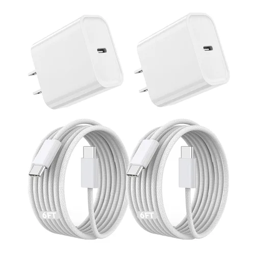 Miniatura 16 de Cargador rápido para iPhone, 20W [Certificado Apple MFi] USB Tipo C Bloque de Carga Rápida Power Delivery Cargador Lightning con Cable Lightning