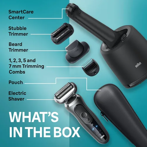 Miniatura 11 de Braun Series 7 - Afeitadora eléctrica para hombres, maquinilla de afeitar húmeda y seca, centro de limpieza y carga SmartCare 4 en 1, accesorio