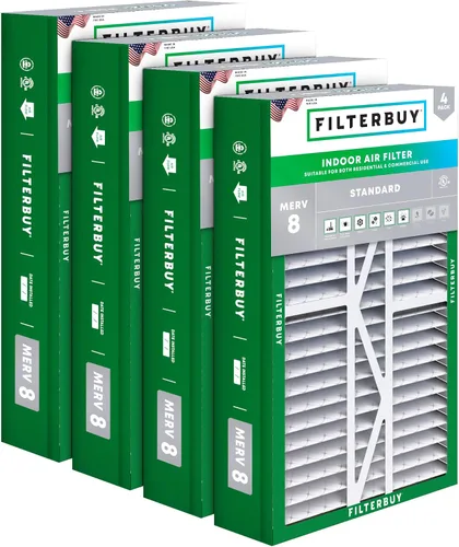 Miniatura 23 de Filterbuy Filtro de aire MERV 8 Essential Dust & Allergy Defense de 10 x 17 x 2 pulgadas (paquete de 4), filtros exteriores plisados electrostáticos