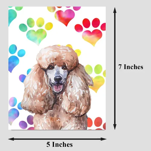 Miniatura 2 de Tarjeta de felicitación de perro caniche real, tarjeta para esposa, marido, novio, novia, perro, mamá, papá, tarjeta para él, su amigo, hermano