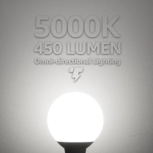Miniatura 7 de TORCHSTAR Bombillas LED G25, equivalente a 5 W y 40 W, bombillas regulables de 450 lúmenes, luz diurna de 5000 K, bombilla decorativa con base E26