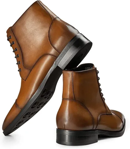 Miniatura 4 de GIFENNSE Botas de vestir para hombre, botas Chelsea formales para hombre