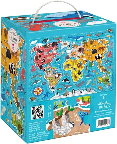 Miniatura 2 de Puzzlove Animals of The World (60 piezas) Rompecabezas de 4+ piso