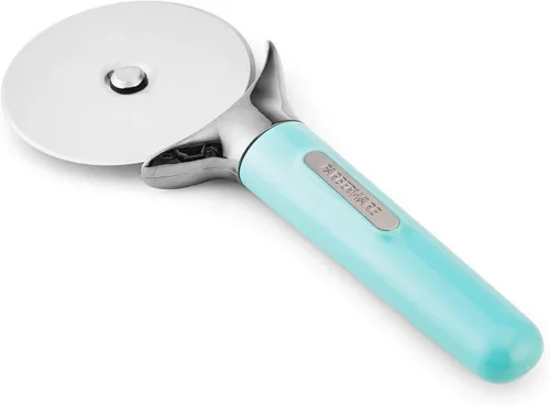 Miniatura 2 de Farberware Cortador de pizza profesional de acero inoxidable con hoja gruesa para cortar corteza, quesadillas, brownies, etc., rueda elevada