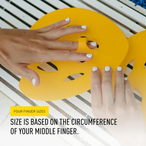 Miniatura 7 de FINIS Manta Swim Training Paddles - Diseño sin tirantes para técnica de accidente cerebrovascular - Paletas de mano flotantes - Construye fuerza