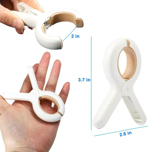 Miniatura 5 de Clip para toalla de playa, 3 alfileres de tela, clip de secado de colcha, pinzas de plástico para ropa, soporte de agarre fuerte para secar la ropa