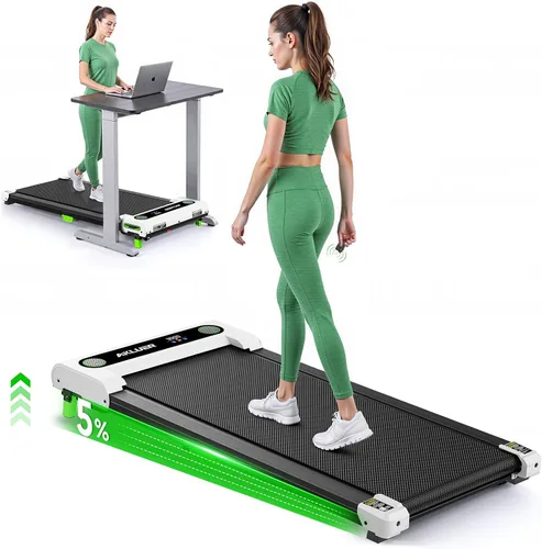 AKLUER Caminadora con inclinación, caminadora debajo del escritorio para el hogar, 2.5 HP portátil con control remoto, caminadora inclinada 4 en 1