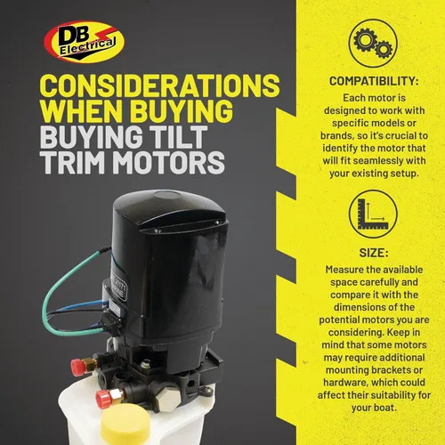 Miniatura 6 de DB Electrical 430-22084 Motor de inclinación y moldura compatible con/repuesto para Mercury Marine todos los modelos todos los modelos 14336A20