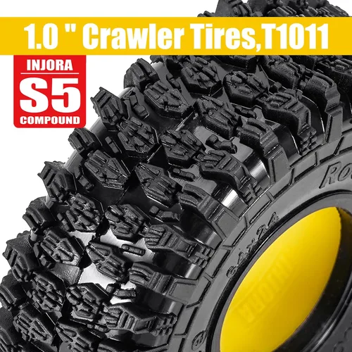 Miniatura 2 de INJORA 1.0 Insertos de goma de silicona y neumáticos de terreno rocoso S5 para actualización de auto a control remoto TRX4M SCX24 1/18 1/24 Crawler