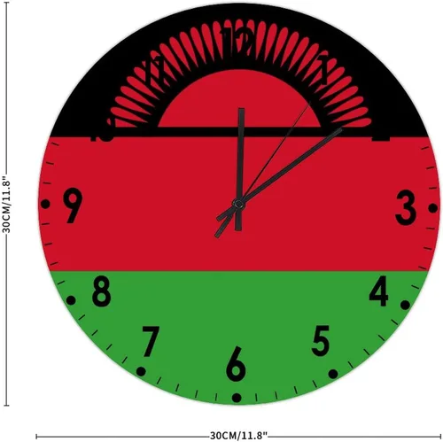 Miniatura 109 de Cheyan Reloj de pared con bandera de Canadá de 12 pulgadas, silencioso, sin tictac, de PVC, funciona con pilas, reloj redondo decorativo, regalo