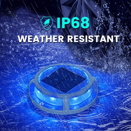 Miniatura 5 de SIEDiNLAR Luces solares para cubierta al aire libre, 2 modos, 16 LED, marcadores de entrada, luz de muelle, funciona con energía solar, impermeable