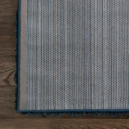 Miniatura 9 de Unique Loom Solid Shag Collection - Alfombra rectangular de 5 pies 1 pulgada x 8 pies, azul zafiro/azul marino Zafiro Azul/Azul Marino