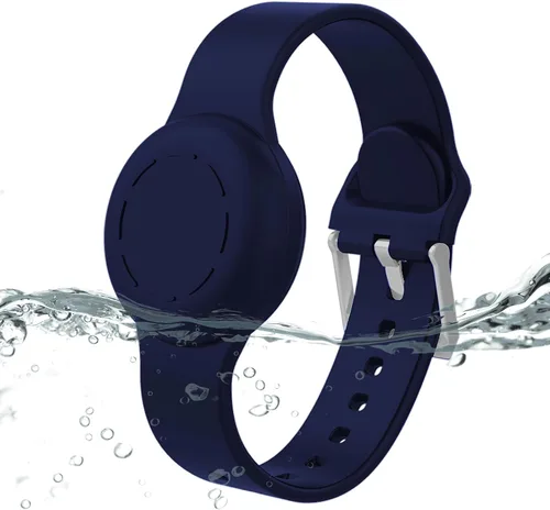 Pulsera Airtag impermeable para niños, soporte oculto de silicona compatible con la funda Apple Air Tag, rastreador GPS antipérdida ajustable Airtag