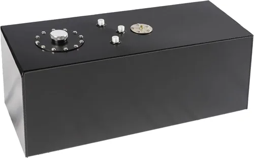 Miniatura 8 de Tanque Universal de Celda de Combustible de 17 Galones 64L de Aluminio con Tapa y Sensor de Nivel Negro Pulido