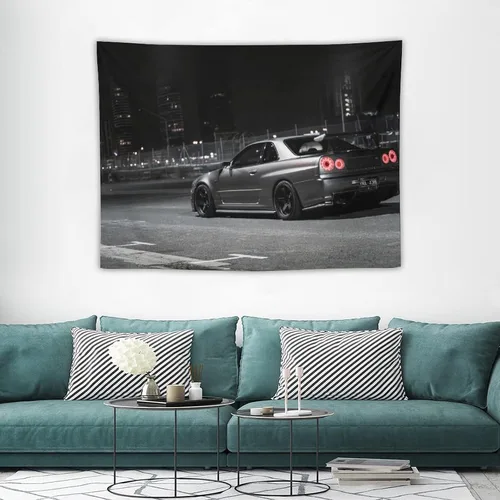 Miniatura 3 de QLAZO Super R34 - Tapiz de pared para colgar en la pared, decoración de pared para dormitorio, sala de estar, dormitorio, picnic, 30 x 40 pulgadas